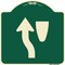 Signmission Traffic Keep Left Symbol Heavy-Gauge Aluminum Architectural Sign, 18" x 18", G-1818-22790 A-DES-G-1818-22790 - alternate 1